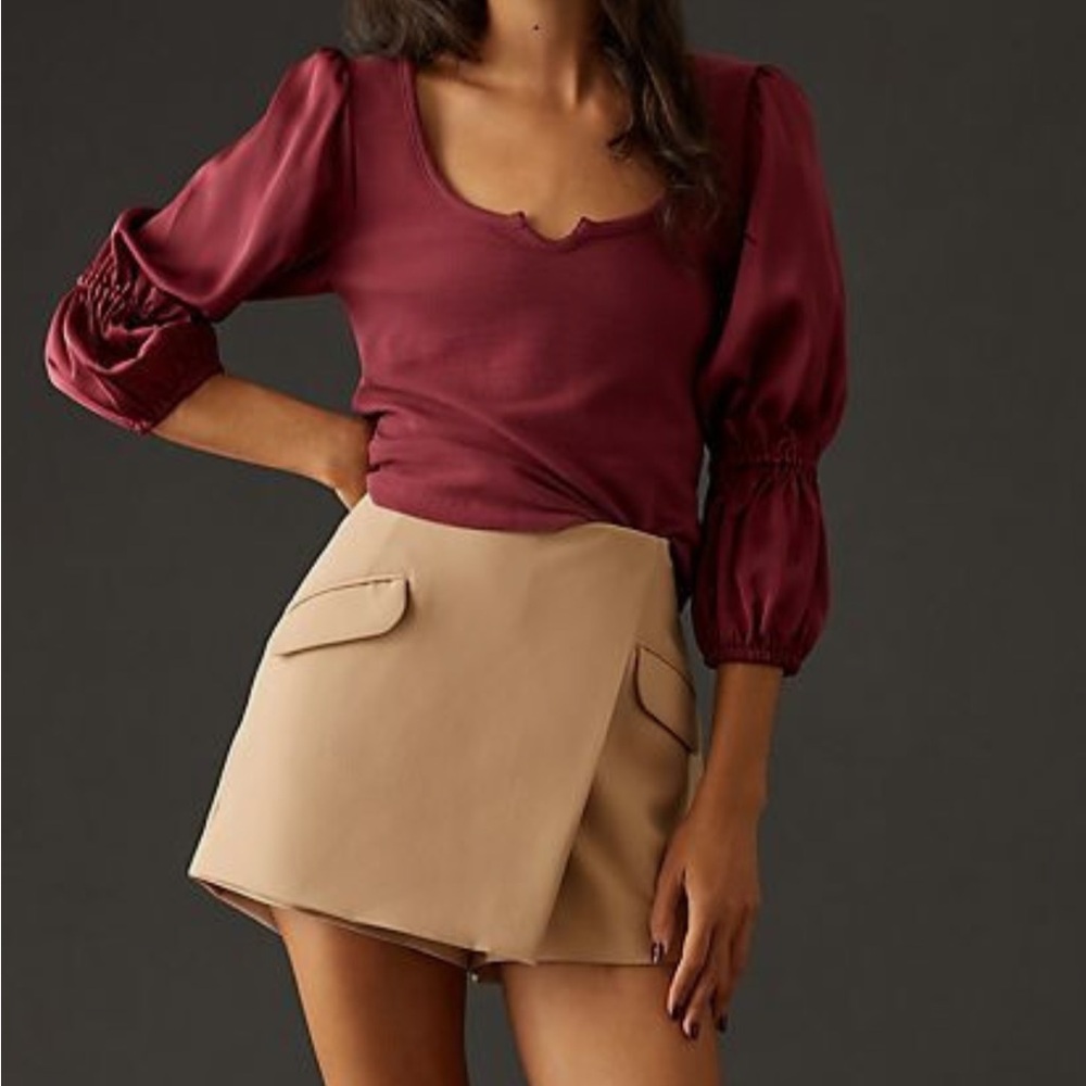 Maeve by Anthropologie Tiered Sleeve Top